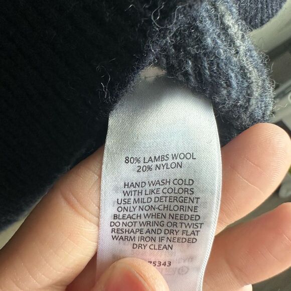 Frederik Anderson Copenhagen Lambs Wool Striped Crew Neck Sweater Fall Sz Large - Picture 4 of 6